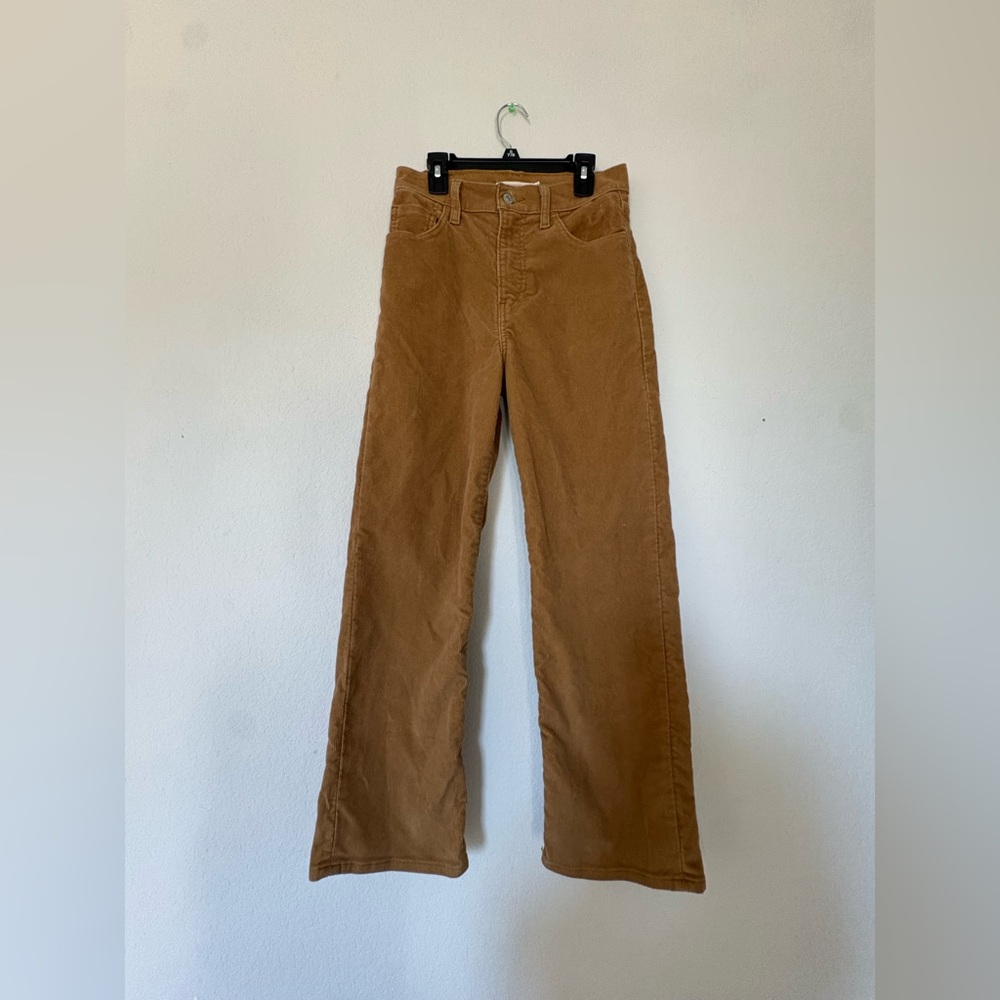 Levi's Ribcage Corduroy Jeans Brown Size 25 - Picture 2 of 7